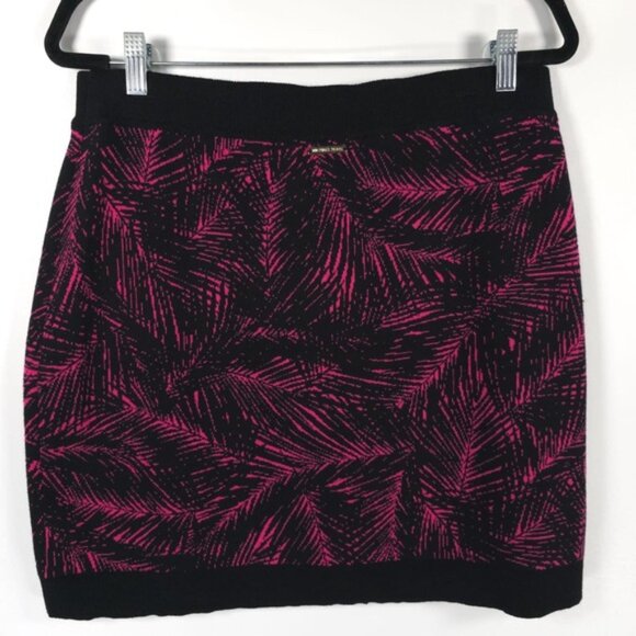 NWT MICHAEL KORS Women‎ Two Pieces Set Top/Skirt Knit Electric Pink/Black - Picture 5 of 12